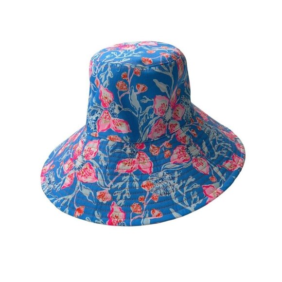 Lilly Pulitzer Reversible Canvas Sun Hat Women’s Tropical UPF - Picture 2 of 8